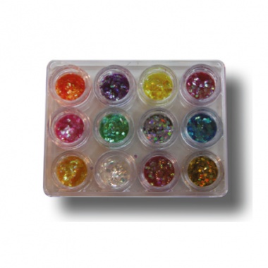 PAILLETTEN SET QUADRATISCH (12Stk)