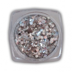 PAILLETTEN Mix silber irrisierend